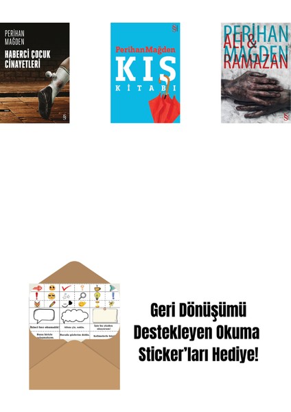 Haberci Çocuk Cinayetleri + Kış Kitabı + Ali And Ramazan + Okuma Sticker'ları