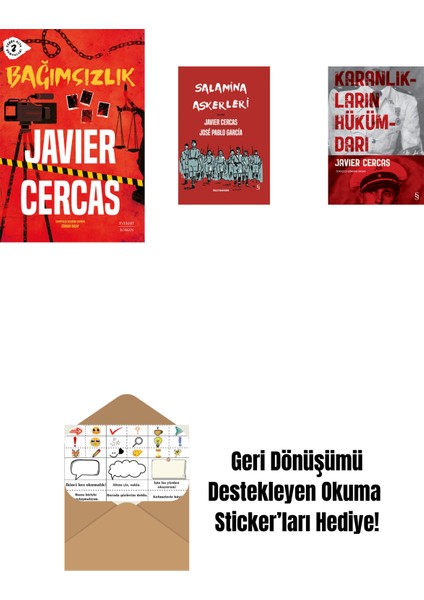 Bağımsızlık + Salamina Askerleri (Çizgi Roman - Ciltli) + Karanlıkların Hükümdarı + Okuma Sticker'ları