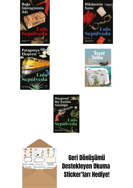 Luis Sepulveda 5 Kitap Set + Okuma Sticker'ları