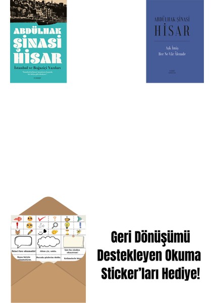 Istanbul ve Boğaziçi Yazıları + Aşk Imiş Her Ne Vâr Âlemde (Ciltli) + Okuma Sticker'ları