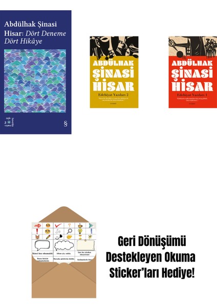 Everest Açıkhava 42 - Dört Deneme Dört Hikâye + Edebiyat Yazıları 2 + Edebiyat Yazıları - 1 + Okuma Sticker'ları
