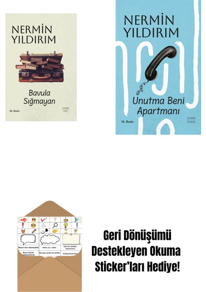 Bavula Sığmayan (Ciltli) + Unutma Beni Apartmanı (Ciltli) + Okuma Sticker'ları