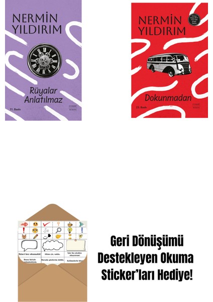 Rüyalar Anlatılmaz (Ciltli) + Dokunmadan (Ciltli) + Okuma Sticker'ları
