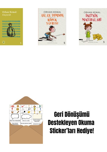Everest Açıkhava 13 - Küçücük + Aslan Tomson - Köpek Yavrusu + Inci'nin Maceraları + Okuma Sticker'ları