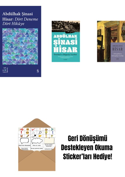 Everest Açıkhava 42 - Dört Deneme Dört Hikâye + Istanbul ve Boğaziçi Yazıları + Ali Nizami Bey’in Alafrangalığı ve Şeyhliği (Kitap Boy) + Okuma Sticker'ları