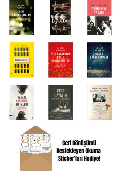 Adalet Ağaoğlu 9 Kitap Set + Okuma Sticker'ları