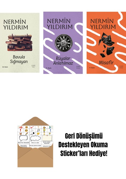 Bavula Sığmayan (Ciltli) + Rüyalar Anlatılmaz (Ciltli) + Misafir (Ciltli) + Okuma Sticker'ları