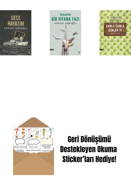 Gece Hayatım + Romantik Bir Viyana Yazı + Damla Damla Günler 4 + Okuma Sticker'ları