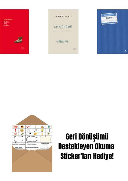 Kalbim Unut Bu Şiiri (Ciltli) + Su Çürüdü (Ciltli) + Görsen + Okuma Sticker'ları