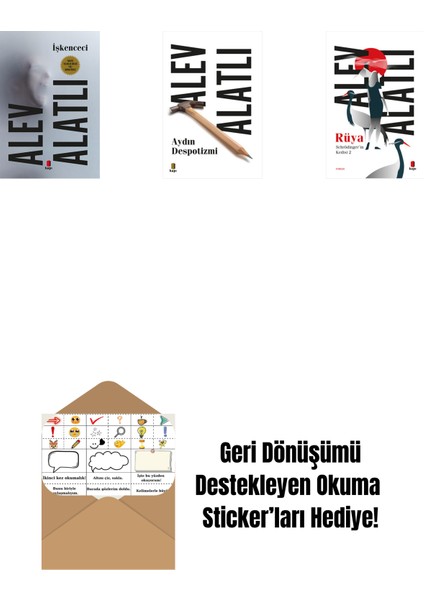 Işkenceci + Aydın Despotizmi + Schrödinger’in Kedisi 2 - Rüya + Okuma Sticker'ları