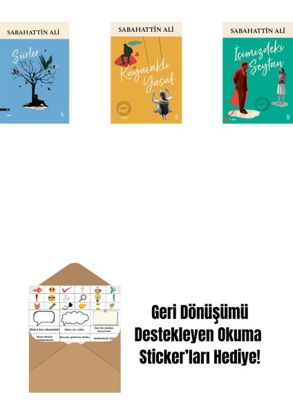 Şiirler + Kuyucaklı Yusuf + Içimizdeki Şeytan + Okuma Sticker'ları