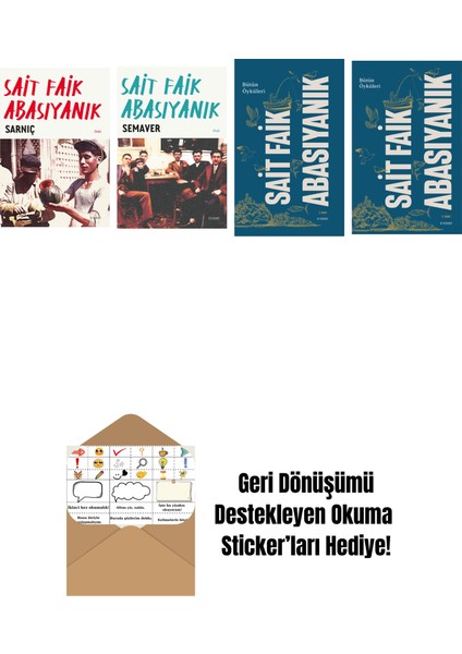 Sait Faik Abasıyanık 4 Kitap Set + Okuma Sticker'ları