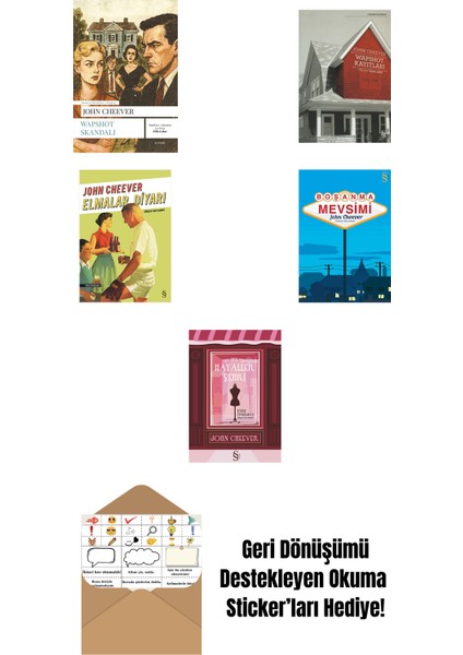 John Cheever 5 Kitap Set + Okuma Sticker'ları