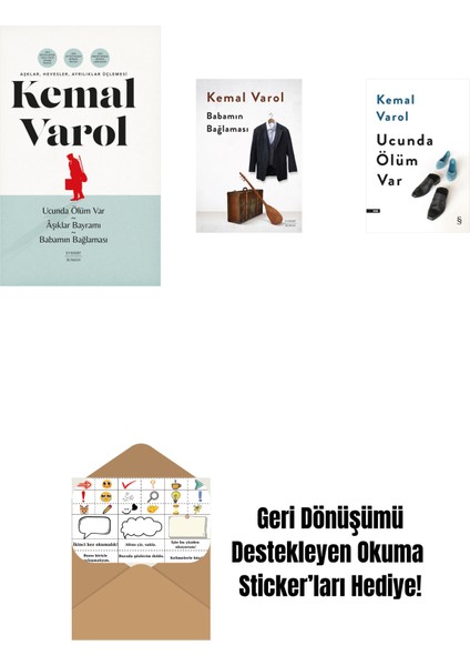 Aşklar, Hevesler, Ayrılıklar Üçlemesi (Ciltli) + Babamın Bağlaması + Ucunda Ölüm Var + Okuma Sticker'ları