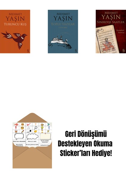 Turuncu Kuş + Toplu Yazılar + Sınırdışı Saatler + Okuma Sticker'ları