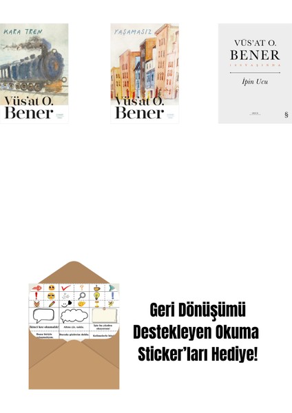 Kara Tren + Yaşamasız + Ipin Ucu (Ciltli) + Okuma Sticker'ları