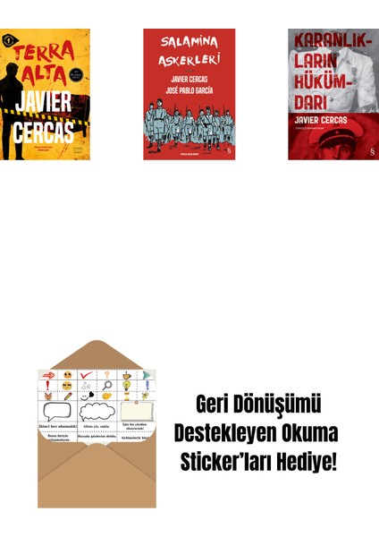 Terra Alta + Salamina Askerleri (Çizgi Roman) + Karanlıkların Hükümdarı + Okuma Sticker'ları