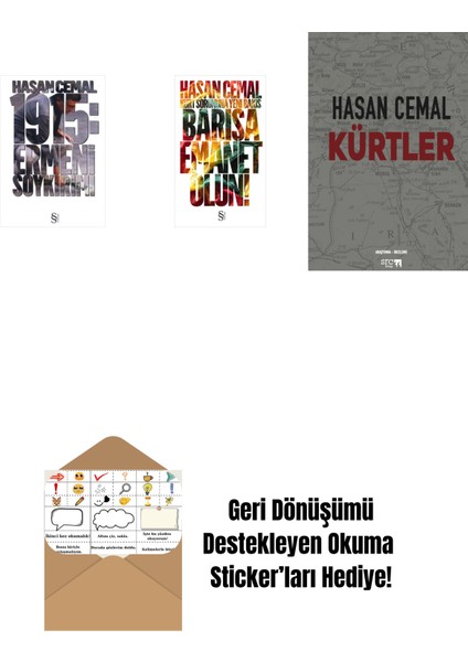 1915: Ermeni Soykırımı + Barışa Emanet Olun + Kürtler + Okuma Sticker'ları