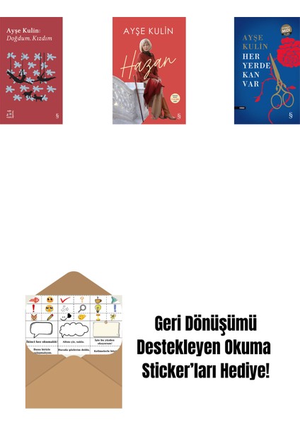 Everest Açıkhava 19 - Doğdum. Kızdım + Hazan + Her Yerde Kan Var (Midi Boy) + Okuma Sticker'ları