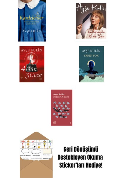 Ayşe Kulin 5 Kitap Set + Okuma Sticker'ları