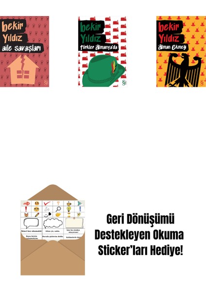 Aile Savaşları + Türkler Almanya'da + Alman Ekmeği + Okuma Sticker'ları