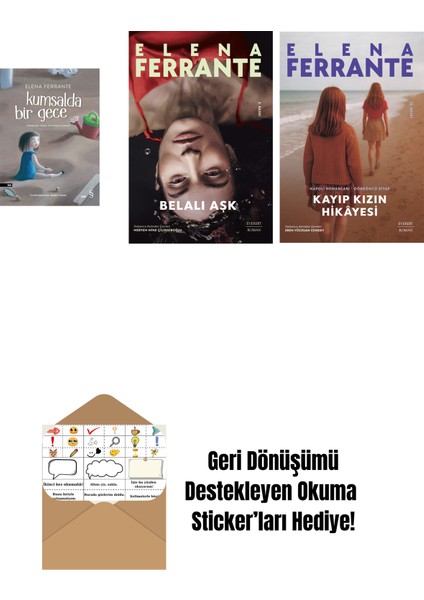 Kumsalda Bir Gece + Belalı Aşk + Kayıp Kızın Hikayesi + Okuma Sticker'ları