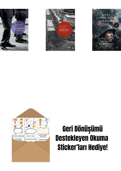 Üç Arkadaş + Zafer Takı + Garp Cephesinde Yeni Bir Şey Yok + Okuma Sticker'ları