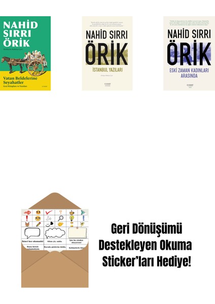 Vatan Beldelerine Seyahatler + Istanbul Yazıları + Eski Zaman Kadınları Arasında + Okuma Sticker'ları