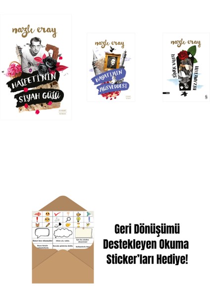 Halfeti’nin Siyah Gülü + Hayatımın Müsveddesi + Sinek Valesi Nizamettin + Okuma Sticker'ları