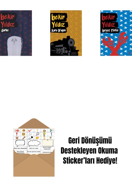 Darbe + Kara Vagon + Beyaz Türkü + Okuma Sticker'ları