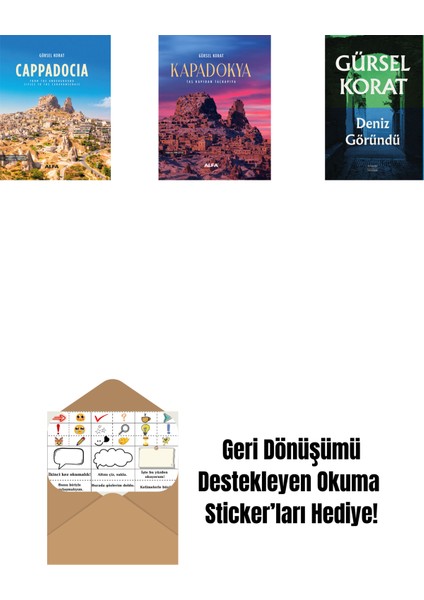 Cappadocia (Ciltli) + Kapadokya (Ciltli) + Deniz Göründü + Okuma Sticker'ları