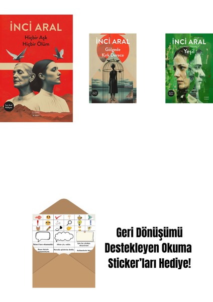 Hiçbir Aşk Hiçbir Ölüm + Gölgede Kırk Derece + Yeşil + Okuma Sticker'ları
