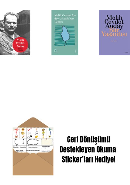 Melih Cevdet Anday - Bütün Şiirleri + Everest Açıkhava 3 - Mikado’nun Çöpleri + Şiir Yaşantısı - Şiir Yazıları + Okuma Sticker'ları