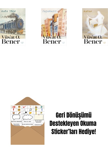Kara Tren + Yaşamasız + Kapan + Okuma Sticker'ları