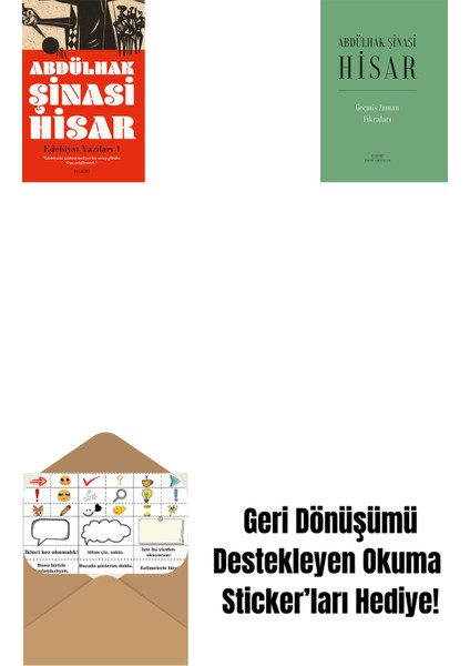 Edebiyat Yazıları - 1 + Geçmiş Zaman Fıkraları (Ciltli) + Okuma Sticker'ları