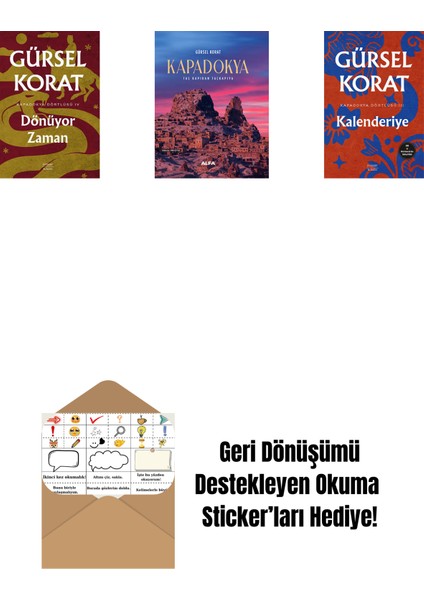 Dönüyor Zaman + Kapadokya (Ciltli) + Kalenderiye + Okuma Sticker'ları