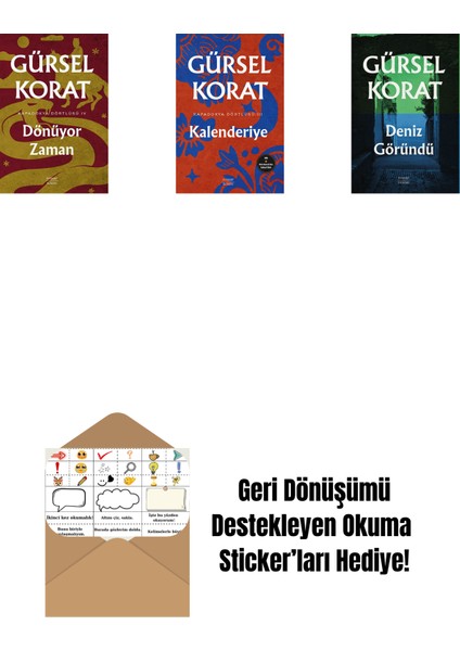 Dönüyor Zaman + Kalenderiye + Deniz Göründü + Okuma Sticker'ları