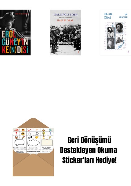 Erol Güney’in Ke(N)Disi + Gallipoli 1915 (Ciltli) + Şiir Hikâyeleri + Okuma Sticker'ları