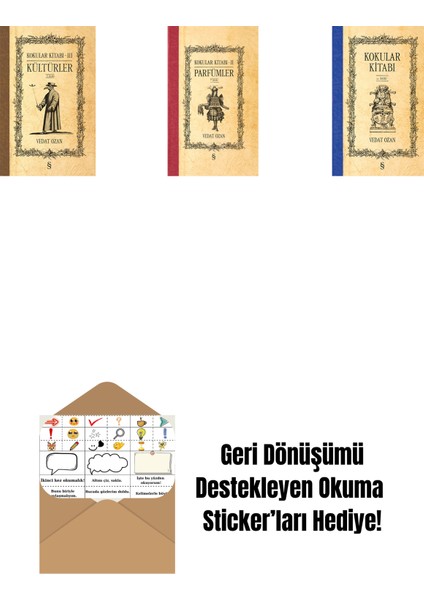 Kokular Kitabı - Iıı (Ciltli) + Kokular Kitabı - Iı (Ciltli) + Kokular Kitabı - I (Ciltli) + Okuma Sticker'ları