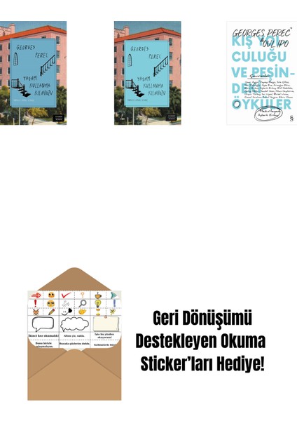 Yaşam Kullanma Kılavuzu (Ciltli) + Yaşam Kullanma Kılavuzu + Kış Yolculuğu ve Peşindeki Öyküler + Okuma Sticker'ları