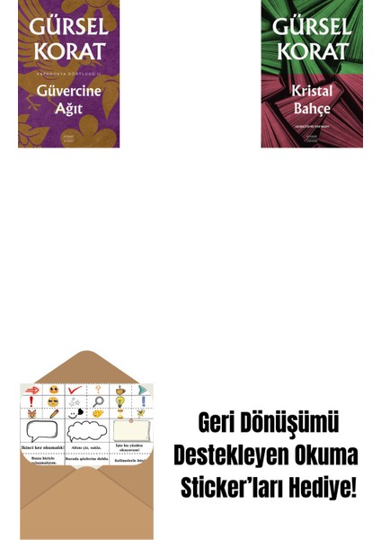 Güvercine Ağıt + Kristal Bahçe + Okuma Sticker'ları