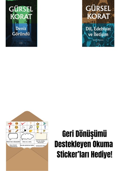 Deniz Göründü + Dil, Edebiyat ve Iletişim + Okuma Sticker'ları