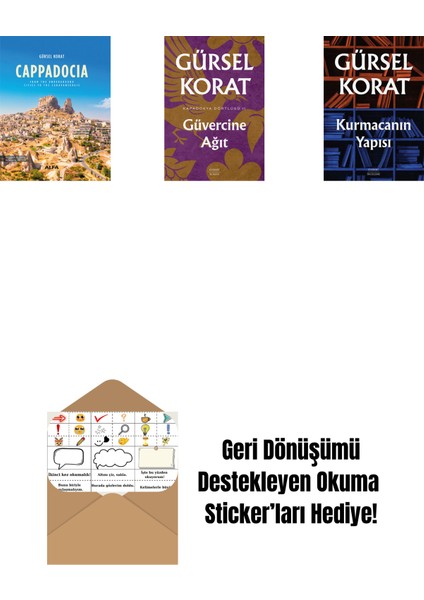 Cappadocia (Ciltli) + Güvercine Ağıt + Kurmacanın Yapısı + Okuma Sticker'ları