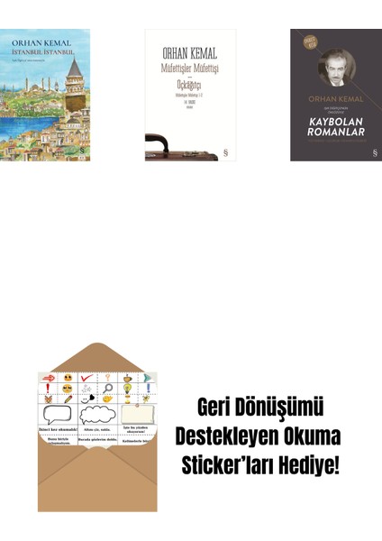 Istanbul Istanbul (Ciltli) + Müfettişler Müfettişi - Üçkâğıtçı (2 Kitap Bir Arada) + Kaybolan Romanlar + Okuma Sticker'ları