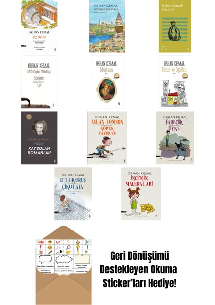 Orhan Kemal 11 Kitap Set + Okuma Sticker'ları