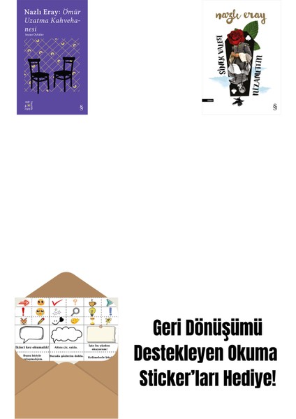 Everest Açıkhava 15 - Nazlı Eray: Ömür Uzatma Kahvehanesi Seçme Öyküler + Sinek Valesi Nizamettin + Okuma Sticker'ları
