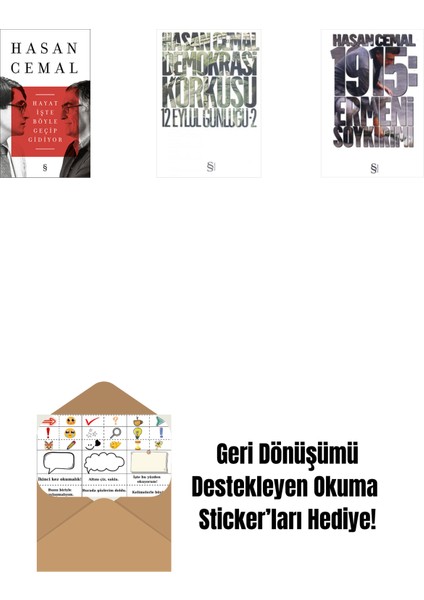Hayat Işte Böyle Geçip Gidiyor + Demokrasi Korkusu + 1915: Ermeni Soykırımı + Okuma Sticker'ları