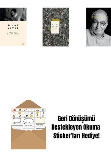 Saatine Bakan Adam + Talan Şiirleri (Ciltli) + Büyü’sün Yaz! (Ciltli) + Okuma Sticker'ları