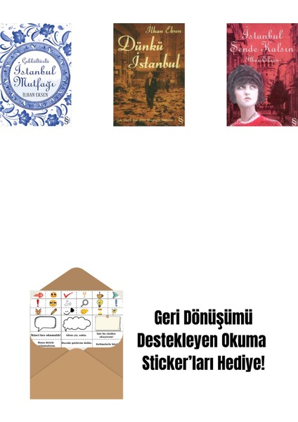 Istanbul Mutfağı + Dünkü Istanbul + Istanbul Sende Kalsın + Okuma Sticker'ları