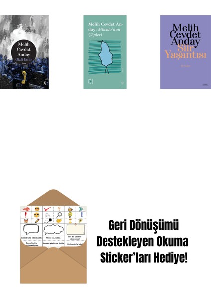 Gizli Emir (Ciltli) + Everest Açıkhava 3 - Mikado’nun Çöpleri + Şiir Yaşantısı - Şiir Yazıları + Okuma Sticker'ları
